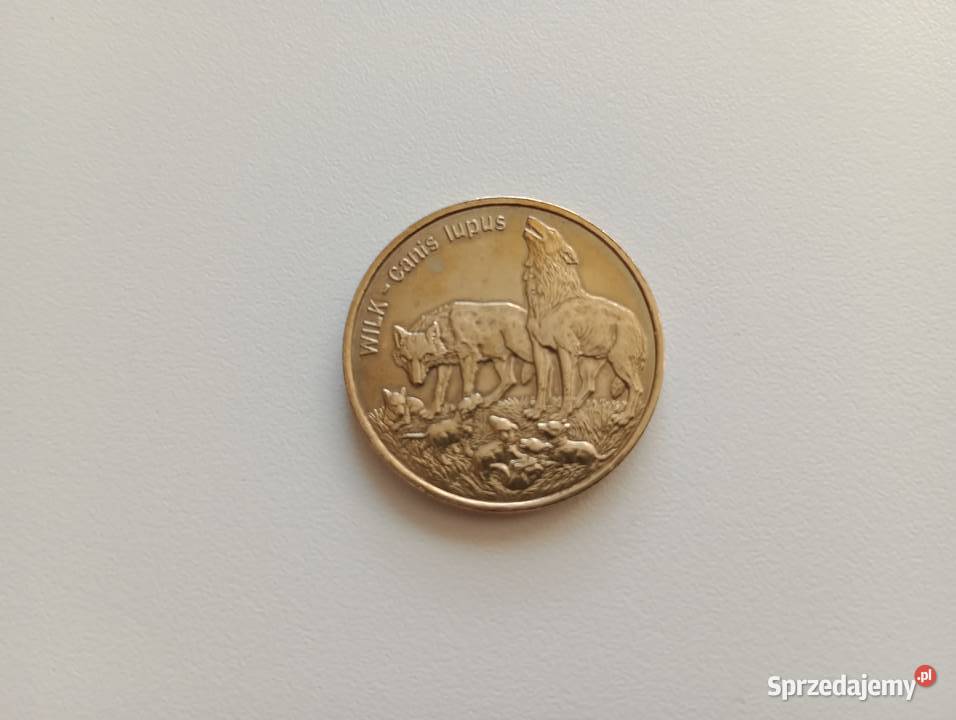 Moneta 2zl 1999 r Wilki Seria Zwierzęta świata Mosina