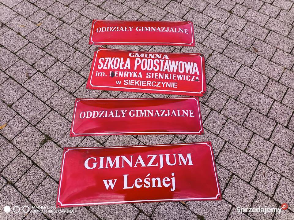 Stare tablice emaliowane informacyjne dolnośląskie
