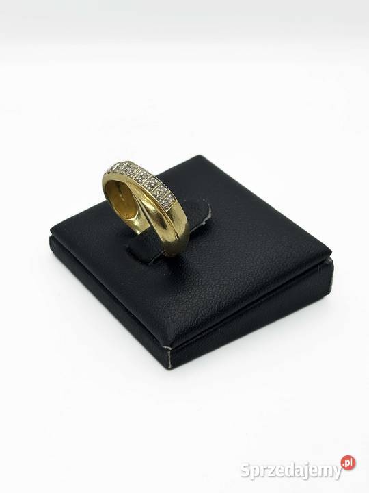 Złoty pierścionek z diamentami pr 585 295g