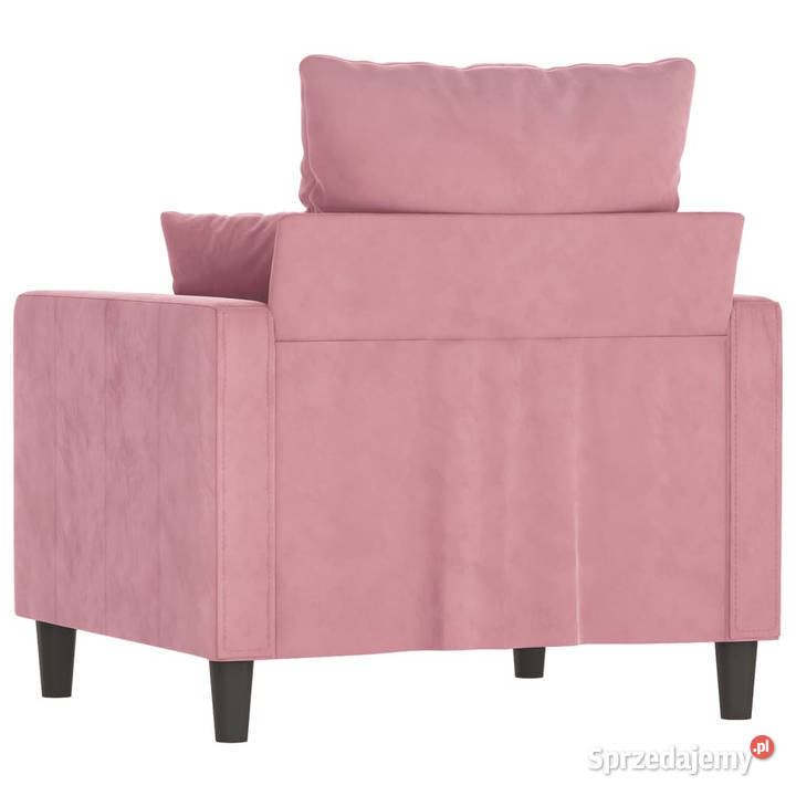 Fotel różowy 60 obity aksamitem WM359286 Warszawa