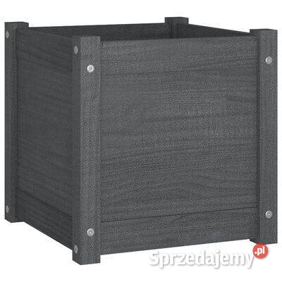 vidaXL Donica ogrodowa szara 40x40x40 lite