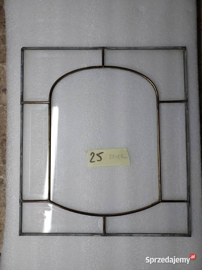 25 Witraż frontu starego zegara szafki szkło pomorskie Tczew sprzedam