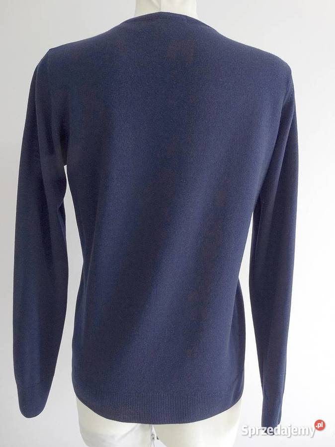 Sweter Wełniany 100 Wełna Dziewicza Pulower Crew Łomża