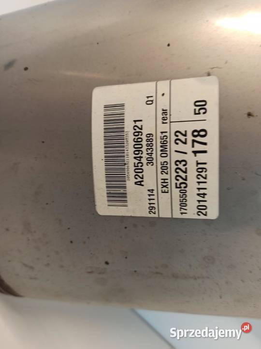 MERCEDES W205 TŁUMIK KOŃCOWY A2054906921 sprzedam