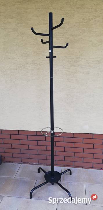Wieszak czarny metalowy wolnostojący przedpokój Garwolin