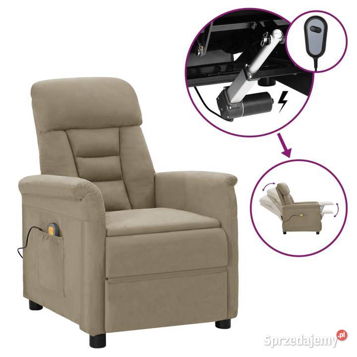 vidaXL Elektryczny fotel masujący, rozkładany (3073592)