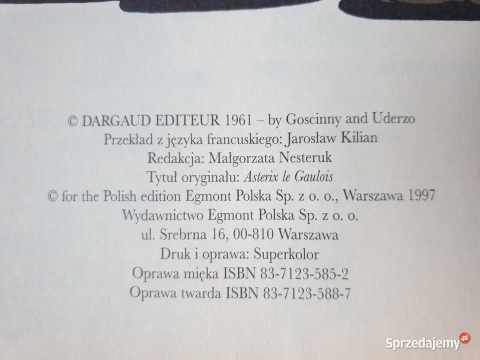 Asteriks Przygody Gala Asteriksa wydanie z Gdynia