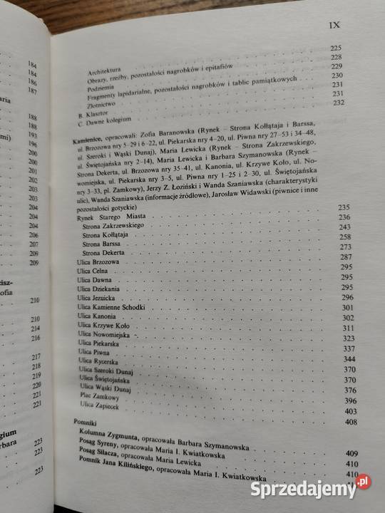 Katalog Zabytków Sztuki miasto Warszawa J Mapy i przewodniki Kraków