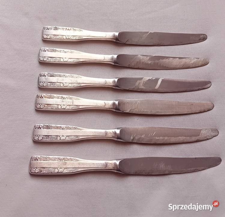 Komplet 6 platerowanych noży Hefra wzór wschodni Koźminek sprzedam