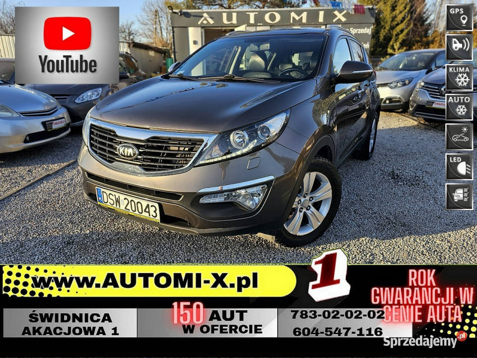 Kia Sportage 17 D SALON Zadbana Gwarancja wielofunkcyjna kierownica Sportage Świdnica