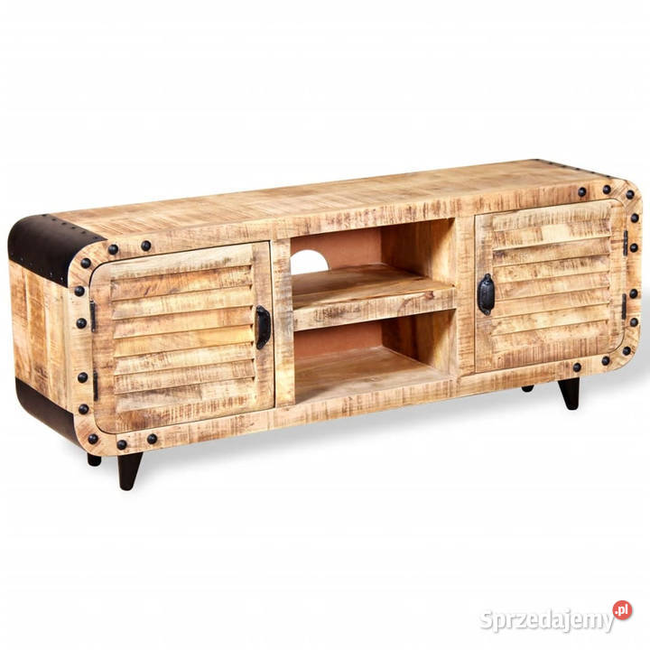 Szafka TV z surowego drewna mango 120x30x50 RTV mazowieckie