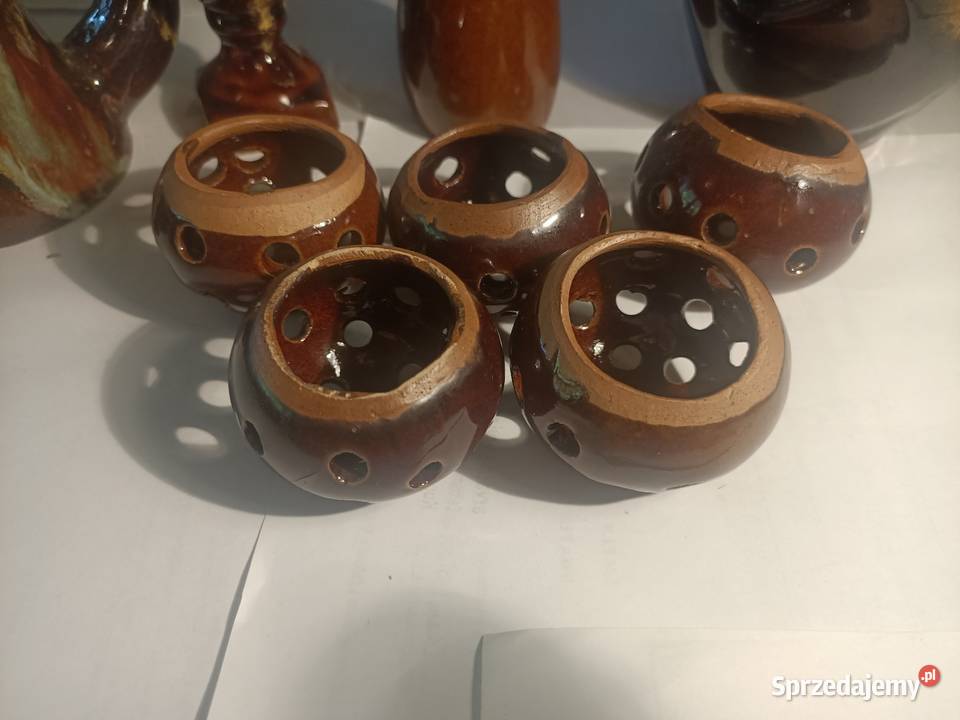 Stary ceramiczny komplet PRL Warszawa