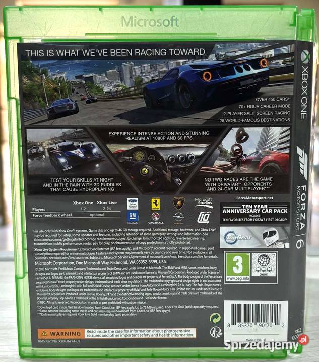 Xbox One Forza Motorsport 6 Elbląg
