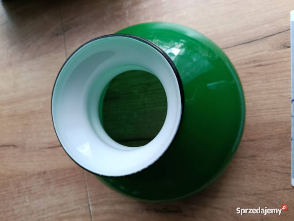 Duży szmaragdowy klosz do lampy lampy naftowej zachodniopomorskie Choszczno