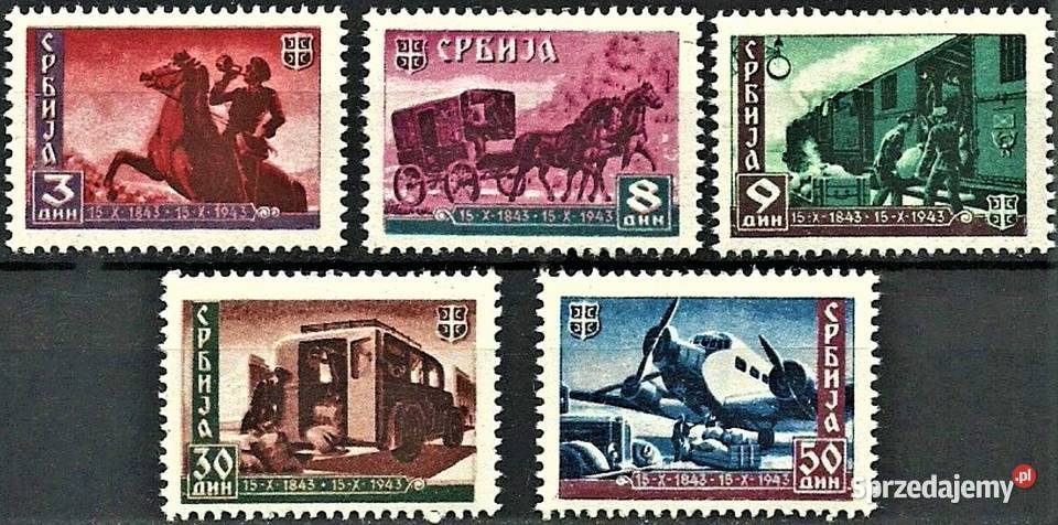 SERBIA 1943 MNHokupacja niemieckakompletna seria Człuchów