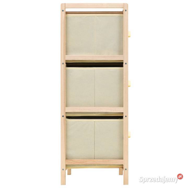 vidaXL Regał z 6 koszami z tkaniny drewno Warszawa