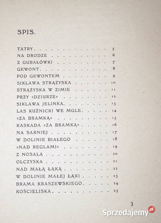 MŁ Sonety z Tatr Karyłowski 1920 r Warszawa