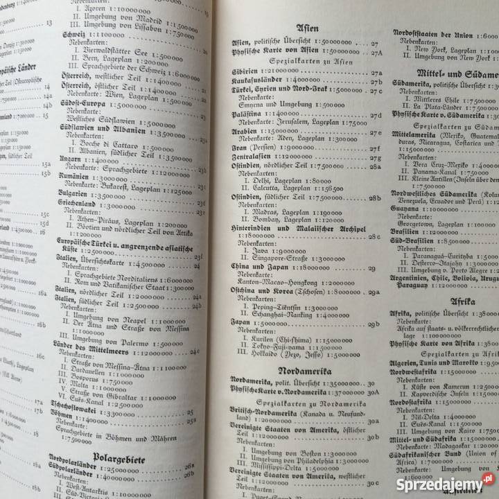 1147 Niemiecki Atlas Świata Antykwariat