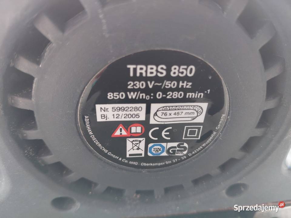 szlifierka taśmowa TROVEX TRBS 850 275 Byczyna