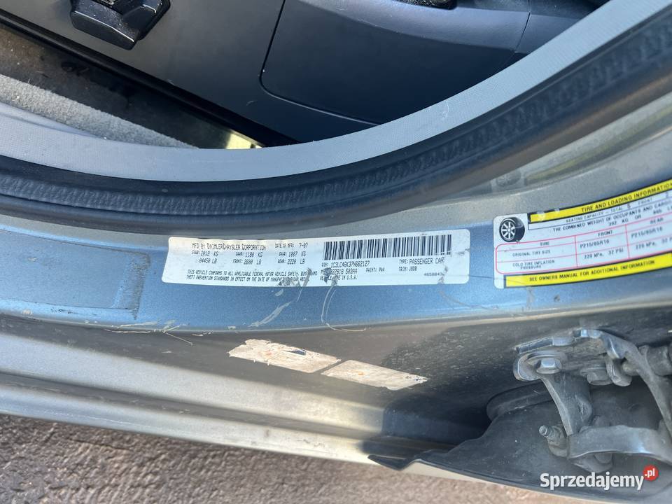 Chrysler Sebring 24 lekko uszkodzony immobilizer Łódź