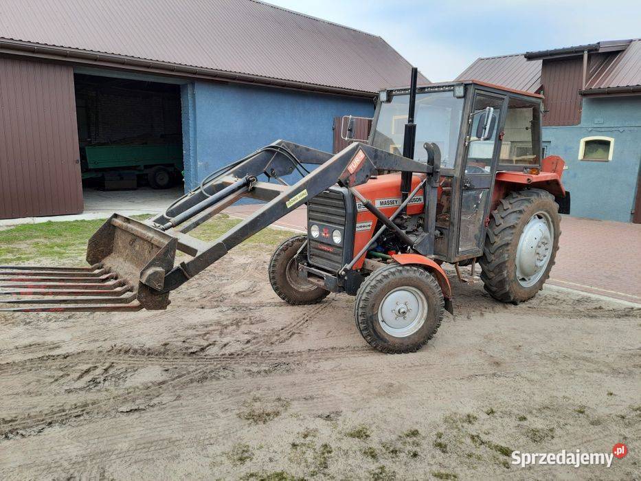 Ładowacz TUR MF-255,URSUS 2812 - 2sekcyjny - transport grat