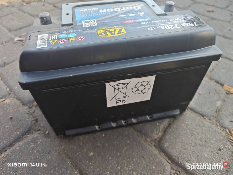 Akumulator EFB ZAP carbon 75AH 720a start stop Akumulatory Szczecinek sprzedam