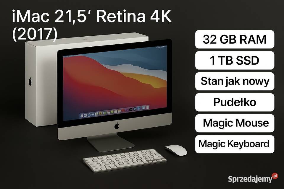 iMac 215 Retina 4K 2017 32GB RAM 1TB SSD Stan Warszawa