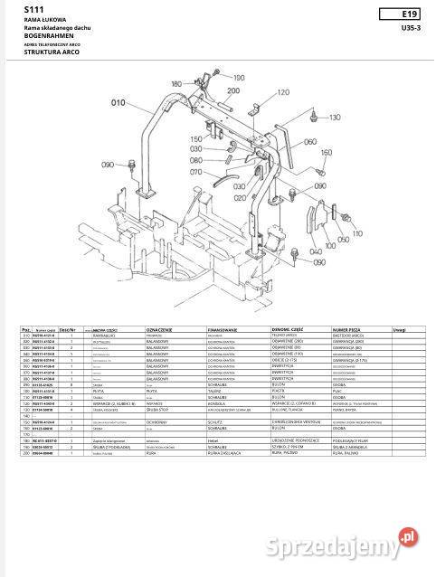 Kubota U353 katalog czesci zamiennych świętokrzyskie