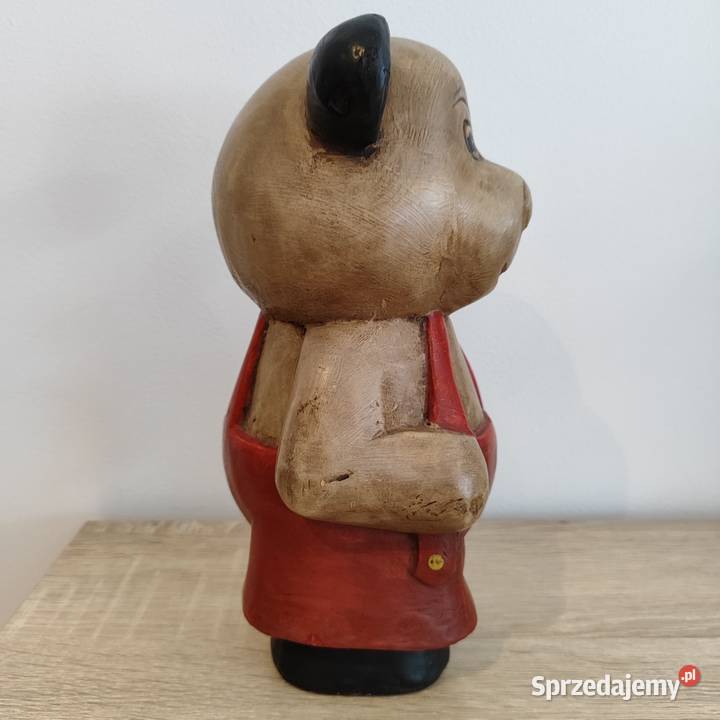 Dwie stare drewniane figurki Para misiów Wola Łużańska sprzedam