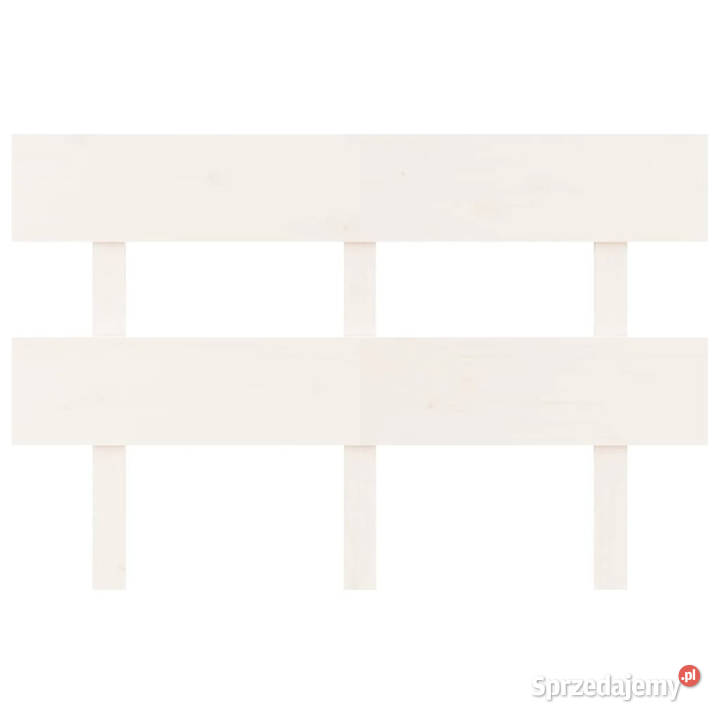 Wezgłowie łóżka białe 124x3x81 lite drewno Warszawa