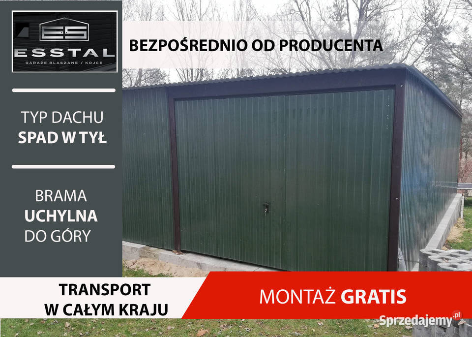 Garaż Blaszany ZIELONY Garaże Blaszane Wiaty dolnośląskie Lubań