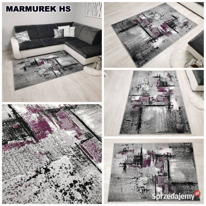 DYWAN 140X200 IDEA MARMUREK FIOLET GĘSTY WŁOS Białystok
