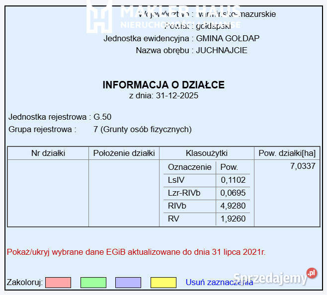 Grunt rolny 7 ha z dojazdem rolna Juchnajcie sprzedam