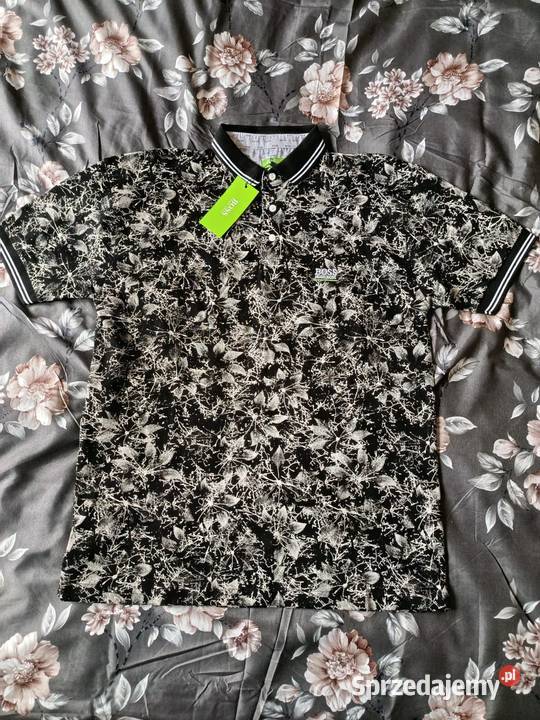 Koszulka polo Hugo Boss nowoczesny design czarna Białystok