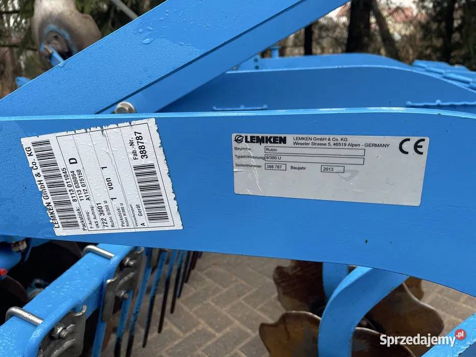 LEMKEN Rubin 9300 Brona talerzowa talerzówka Janów sprzedam