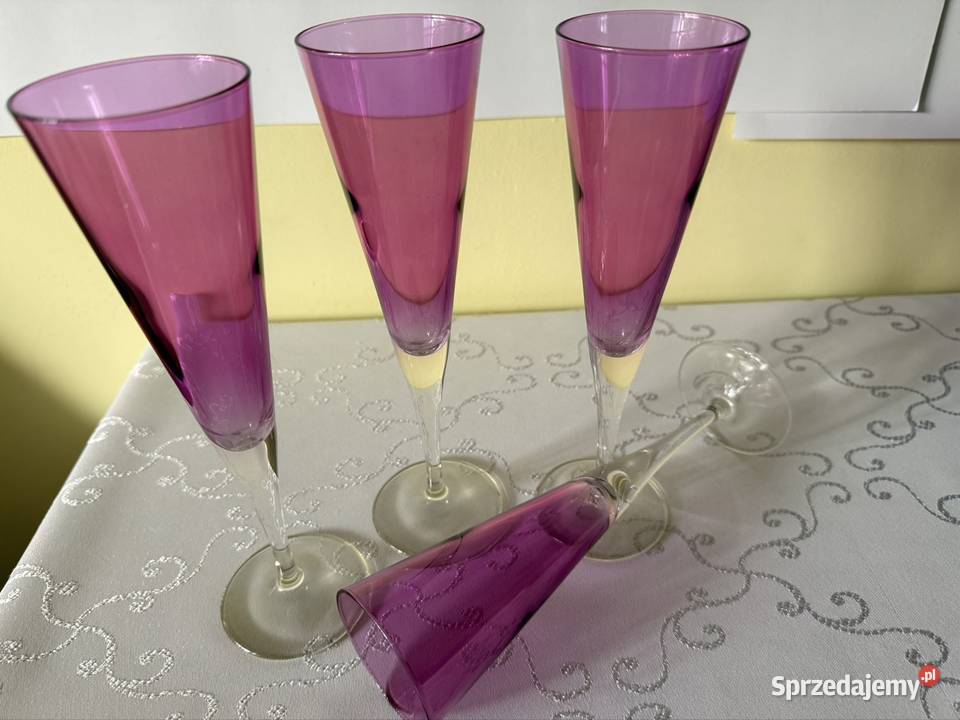 Zestaw Kieliszków do Szampana Fiolet Amethyst śląskie Czerwionka-Leszczyny sprzedam
