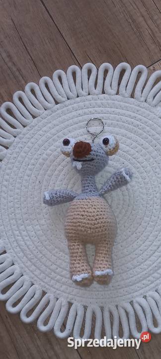 Brelok handmade Leniwiec Sid z Epoki Lodowcowej Oborniki