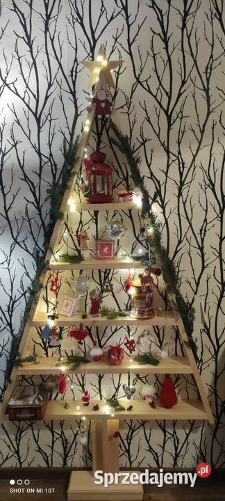 Świąteczna choinka drewniana choinka trókąt z Radków