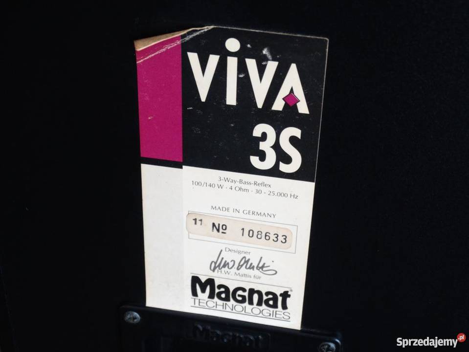 Kolumny Magnat Viva 35 mocne 2x140 wat WYSYŁKA Jasło