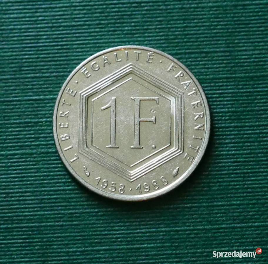 FRANCJA 1 frank 1988r 30 rocznica Piąta Gliwice