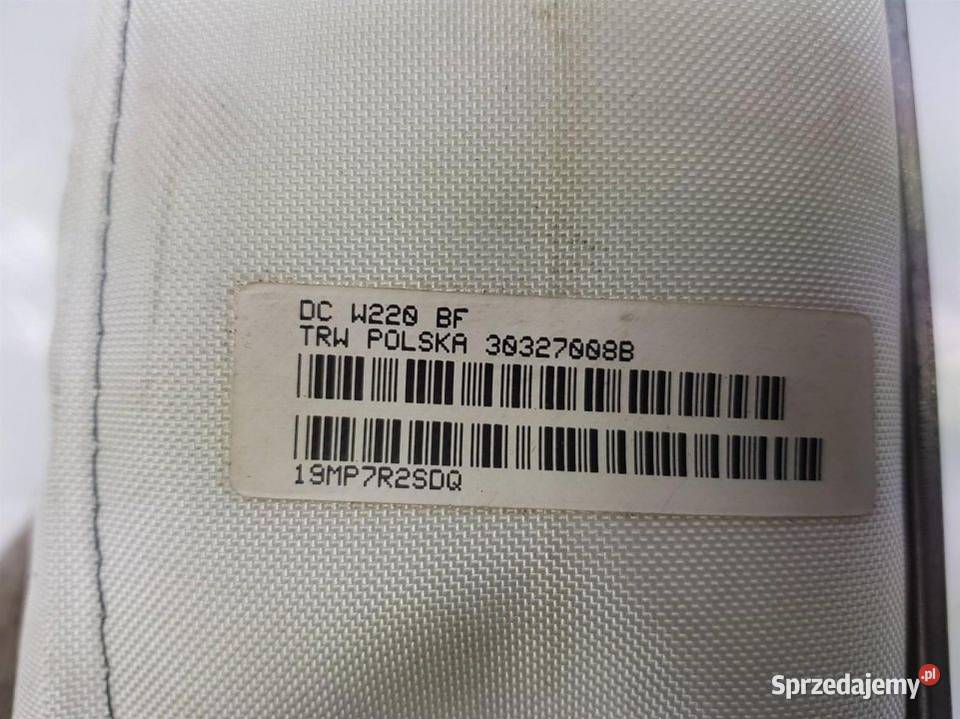 PODUSZKA AIRBAG MERCEDES S KLASA 320 2208601705 Motoryzacja Lipno sprzedam