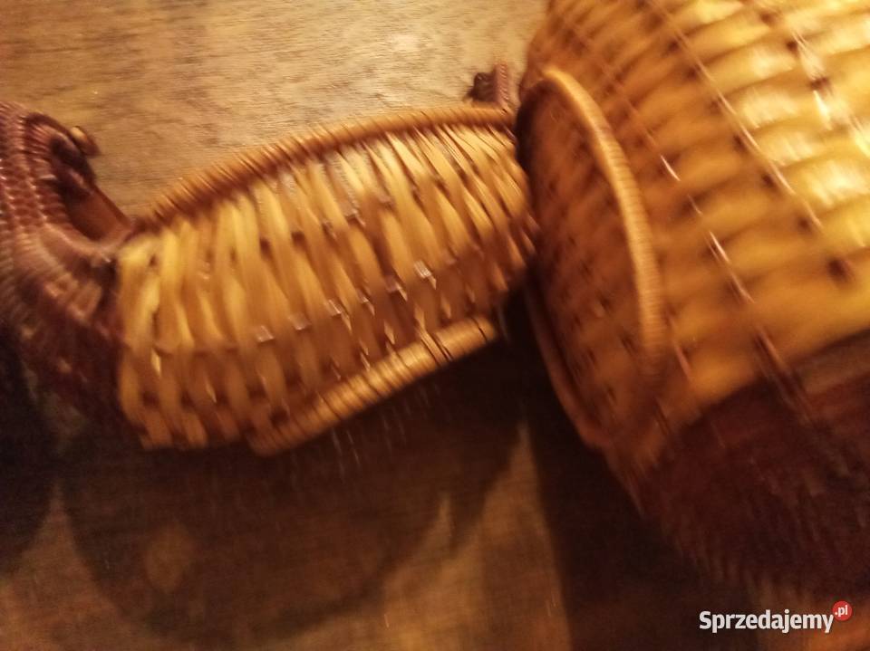 3 kaczki ręcznie robione wiklinowe mała średnia Warszawa