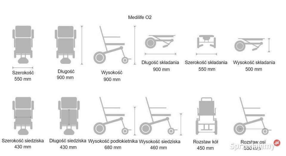 Medilife O2 wózek inwalidzki elektryczny D130FL Katowice sprzedam