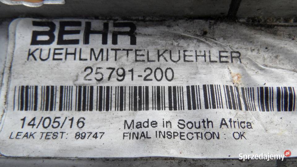 BMW E38 LIFT 01r chłodnica wody 99000654 sprzedam