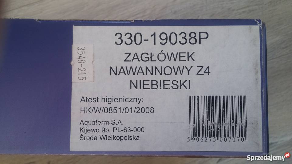 NOWY Zagłówek nawannowy Aquaform Z4 kat 33019038