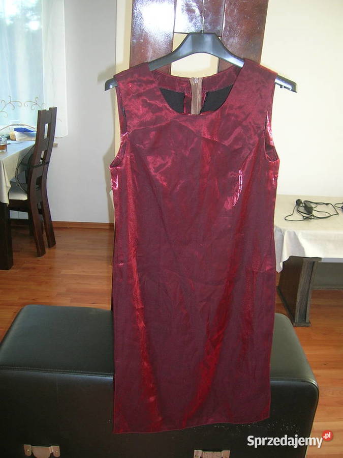 Sukienka bordowa na ramiączkach Odzież damska Czarna sprzedam
