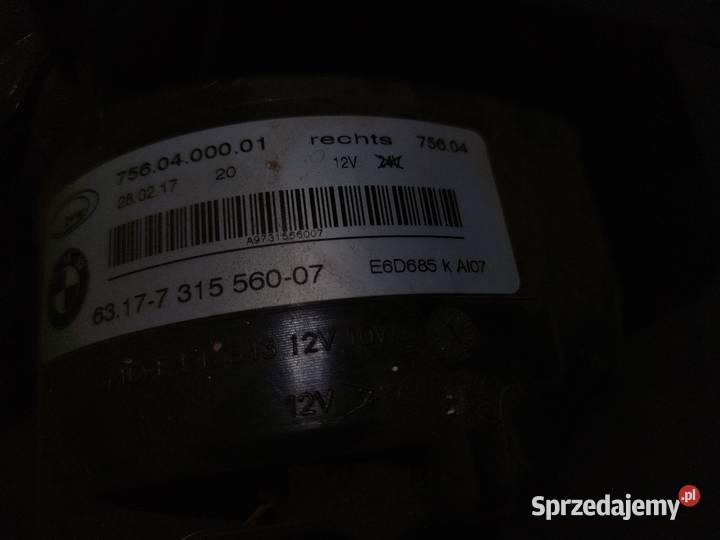 BMW 330 HALOGEN Prawy 7560400001 Radzyń Podlaski