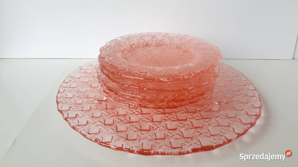 Patera 6 talerzyków Kratka Plecionka Ząbkowice