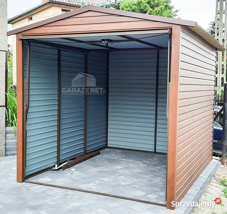 GARAŻ BLASZANY 3m x 5m DWUSPAD BRAMA UCHYLNA sprzedam