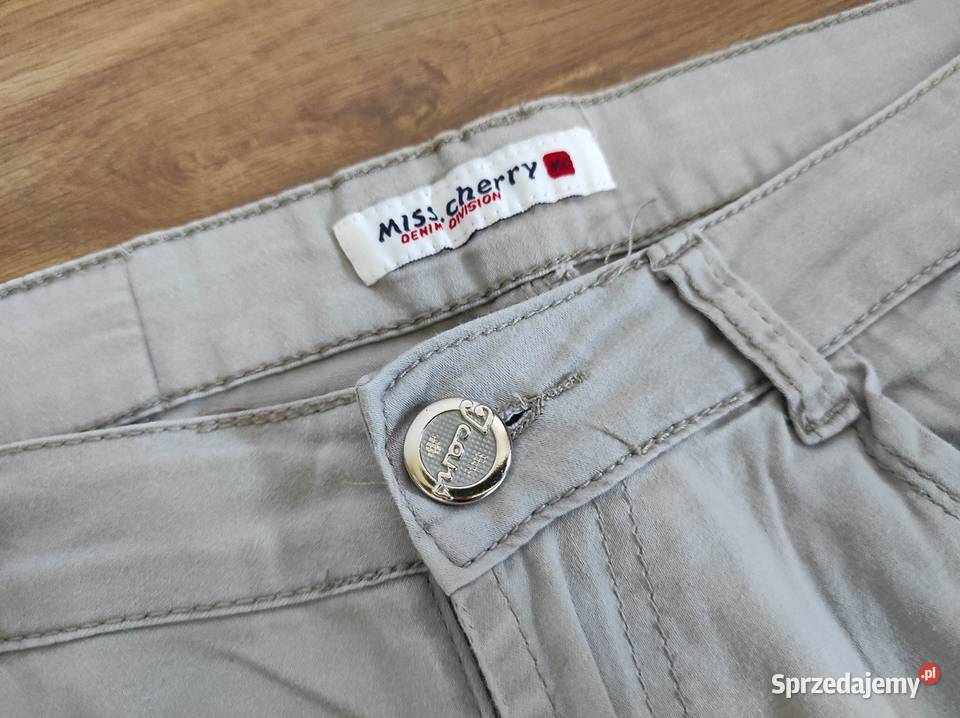 Lekkie spodnie beżowe damskie rozmiar 42 XL Miss mazowieckie Płock